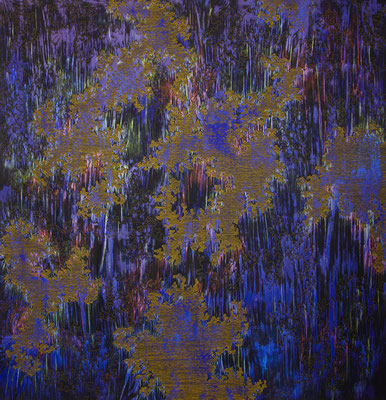 Struktur Blau  8 , 2020 ,185 x 225 cm