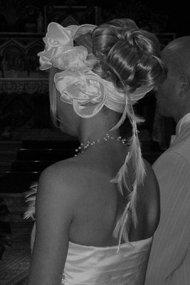 Création sur-Mesure d'un original Chapeau Bandeau coiffure de mariée