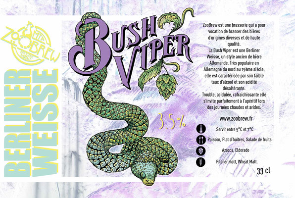 Bush Viper Berliner Weisse Montpellier ZooBrew Brasserie Animale