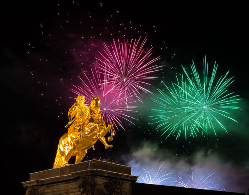 Der goldene Reiter, ein Abbild August des Starken.