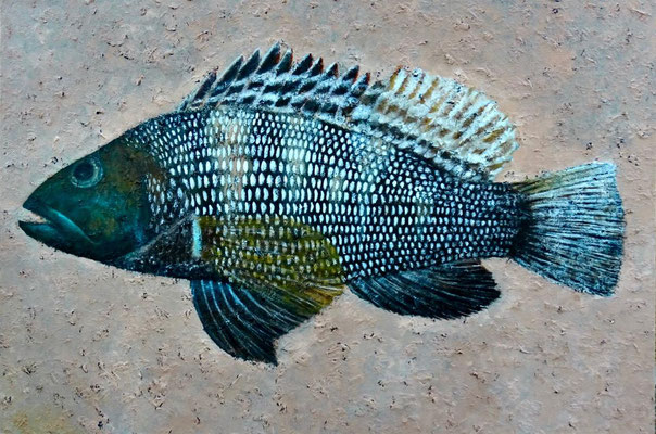 "Grouper" 100 x 150 cm, acrylic on canvas, 2200 Euro