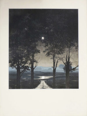 Henning von Gierke: Mondscheinallee, Digitaldruck signiert 60 x 80 cm 300 Euro
