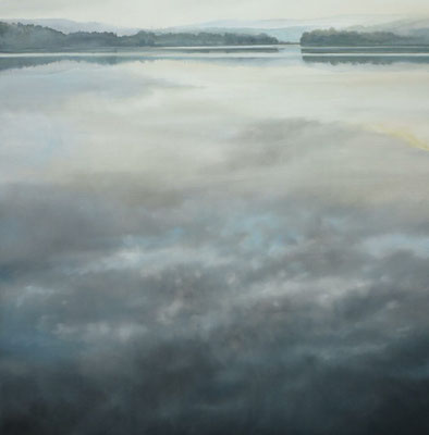 Henning von Gierke: "Wasser",  Öl auf Leinwand 120 x 120 cm signiert, VB