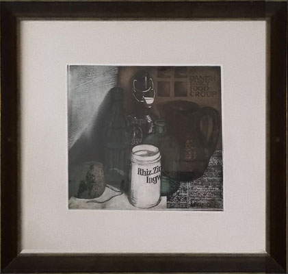 Waltraud Bücking: "Stillleben" Radierung (30 x 28 cm), handsigniert 3/30 Probedruck Preis: 490 Euro incl. Rahmen    