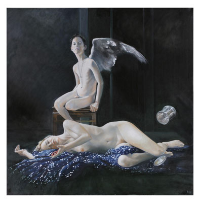 Henning von Gierke; Amor und Psyche, 2004, digitaldruck signiert 50 x 50 cm 450 Euro