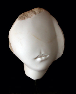 AM ANFANG WAR DAS WORT, Carrara Marmor (statuario bianco),      25x15x9 cm       4600,- €