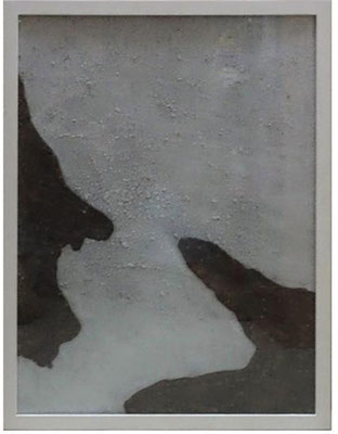 Rolf Liese: Aschebild; 39 x 53,5 Rahmen 43 x 57,5,  entstanden zwischen 7./94 und 9./97. Rückseite signiert VB