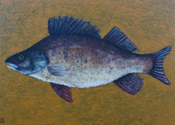 "Perch" 100 x 150 cm acrylic, fibermix on canvas, 2400 Euro