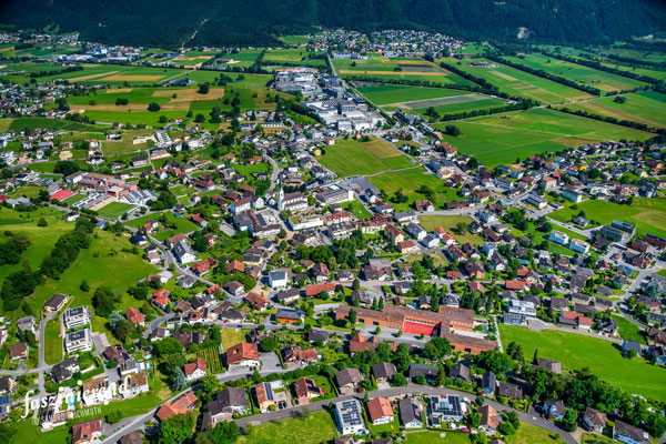 Luftaufnahme von Eschen, Liechtenstein