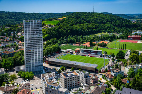 Luftaufnahme von Winterthur aus der Luft, Region Zürich, Schweiz