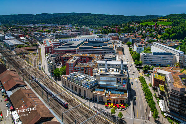 Luftaufnahme von Winterthur aus der Luft, Region Zürich, Schweiz