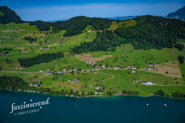 Luftaufnahme von Ennetbürgen, Zentralschweiz, Schweiz