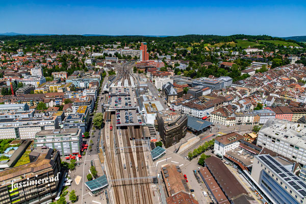 Luftaufnahme von Winterthur aus der Luft, Region Zürich, Schweiz