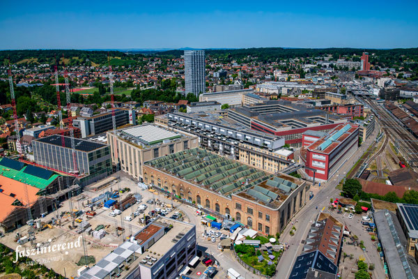 Luftaufnahme von Winterthur aus der Luft, Region Zürich, Schweiz