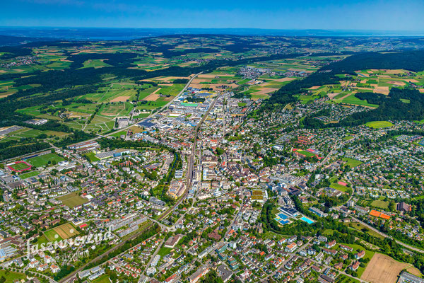 Luftaufnahme von Frauenfeld, Ostschweiz, Schweiz