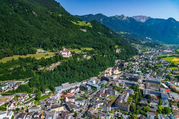 Luftaufnahme von Vaduz, Liechtenstein