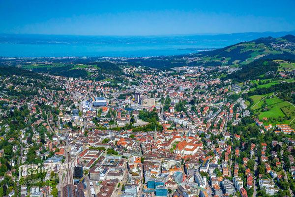 Luftaufnahme von St.Gallen, Ostschweiz, Schweiz