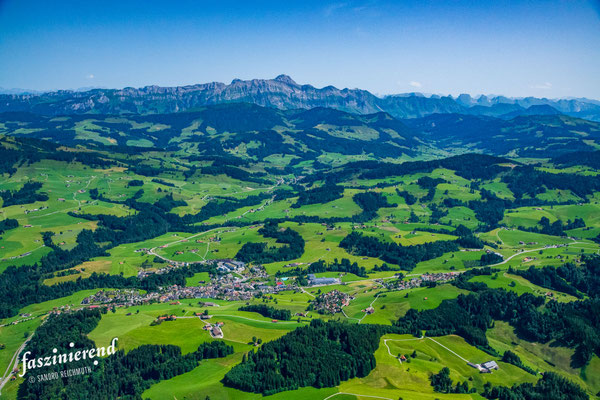 Luftaufnahme von Waldstatt, Ostschweiz, Schweiz