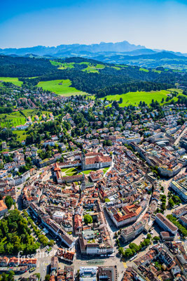 Luftaufnahme von St.Gallen, Ostschweiz, Schweiz