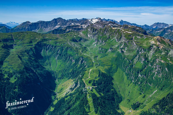 Luftaufnahme von Pizol, Ostschweiz, Schweiz