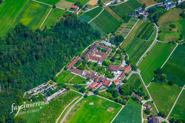 Luftaufnahme von Kartause Ittingen, Ostschweiz, Schweiz