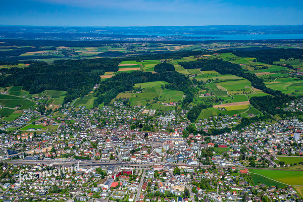 Luftaufnahme von Weinfelden, Ostschweiz, Schweiz