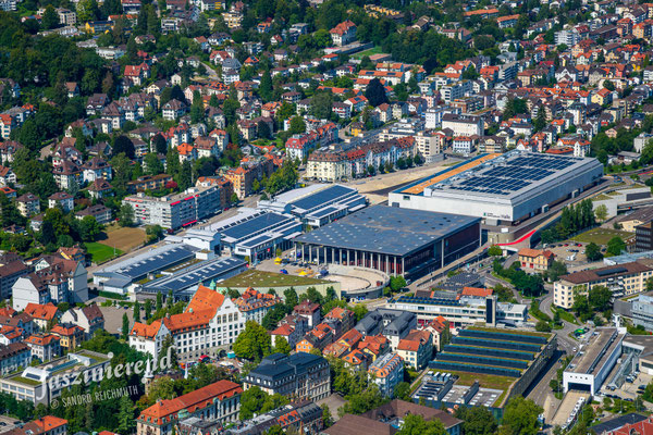Luftaufnahme von OLMA-Areal St.Gallen, Ostschweiz, Schweiz
