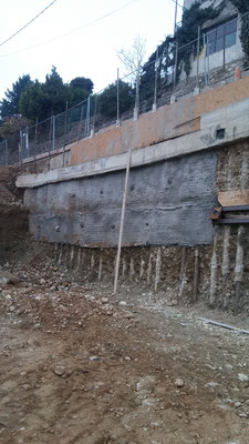 Realizzazione berlinese tirantata con copertura spritz beton - Piemonte - CN