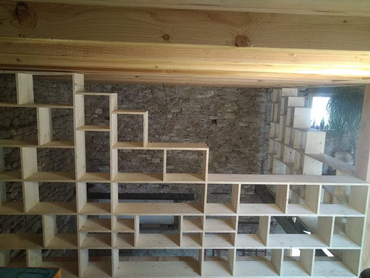 bibliotheque sur mesure bois massif tudeils argentat beaulieu