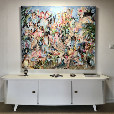 Eingangsbereich mit Gemälde "World Games" von Zoë MacTaggart
