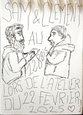 Sam & Clément au 128Bis • feutre