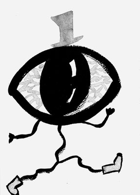 Un oeil • encre de Chine