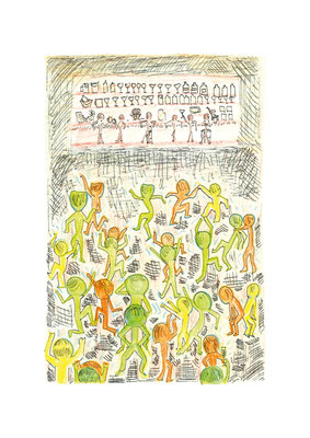 Le danceflorrLes gens de Rouen • feutre & crayon