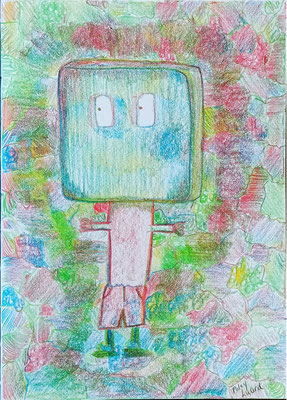 Bonjour, je m'appelle Silence (C) Poley Luard • crayon à pointe 4 couleurs