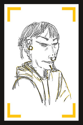 Une habitante des rues • crayon & tablette numérique