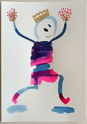 Les victorieuses • encre aquarelle