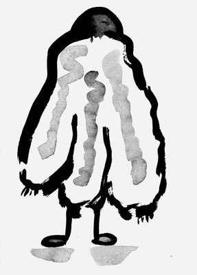 Un monstre • encre de Chine