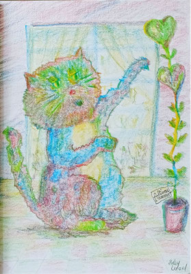 Cultivons l'Amour (C) Poley Luard • crayon à pointe 4 couleurs