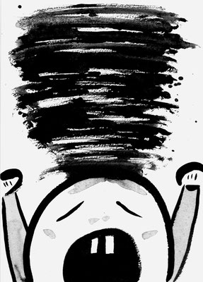 Un réveil brouillard • encre de Chine