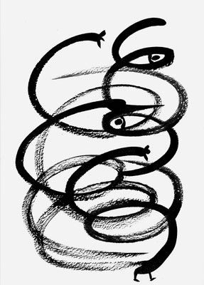 Sardines • encre de Chine