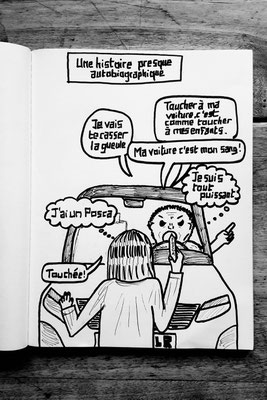 Une agression par le voisin • feutre
