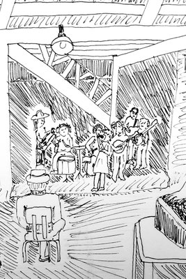 Un concert au 128Bis • feutre