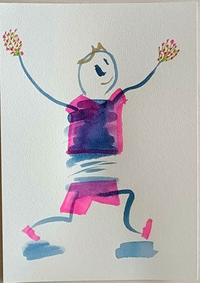 Les victorieuses • encre aquarelle