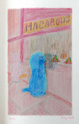 Bluebou à Paris • crayon