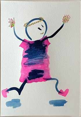 Les victorieuses • encre aquarelle