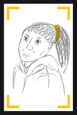 Une habitante des rues • crayon & tablette numérique