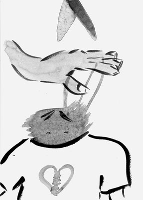 Une marionnette • encre de Chine