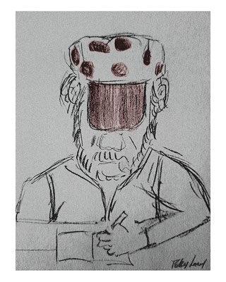 Mon oncle (C) Poley Luard • crayon & tablette numérique