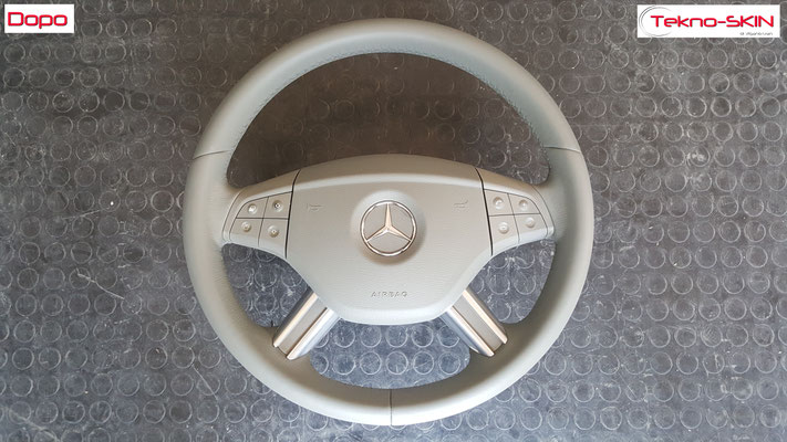 PULIZIA E SANIFICAZIONE MERCEDES ML  - Smontaggio Sedili Anteriori  - Riparazione Fianchetto e Seduta Sedile Lato Guida  - Ristrutturazione Volante  - Pulizia e Sanificazione Completa - Dopo