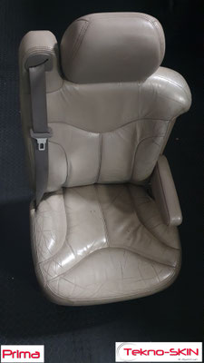 PERSONALIZZAZIONE SEDILi ANTERIORI GMC YUKON  - Ripellamento  Sedili con Pelle Beige più Simile all'Originale  - Sistemazione Spugne Sedute - Prima